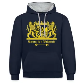Bayern Is A Weltmacht - Bayern Wappen - Kontrast-Hoodie