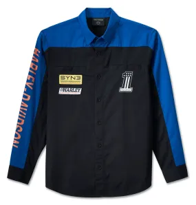 Harley-Davidson Hemd #1 Victory Colorblock blau