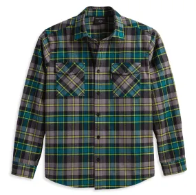 Harley-Davidson Hemd Essence Flannel blau/grau