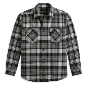 Harley-Davidson Hemd Essence Flannel schwarz/grau