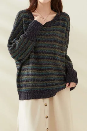 Heidi-Mode | Bunte Linien Pullover