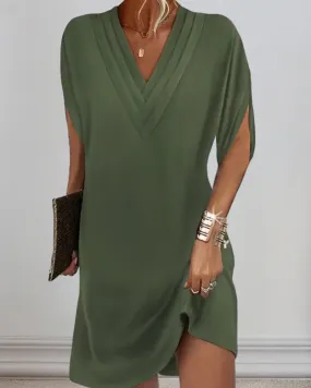 Heidi-Mode | Elegantes V-Ausschnitt Mini Kleid