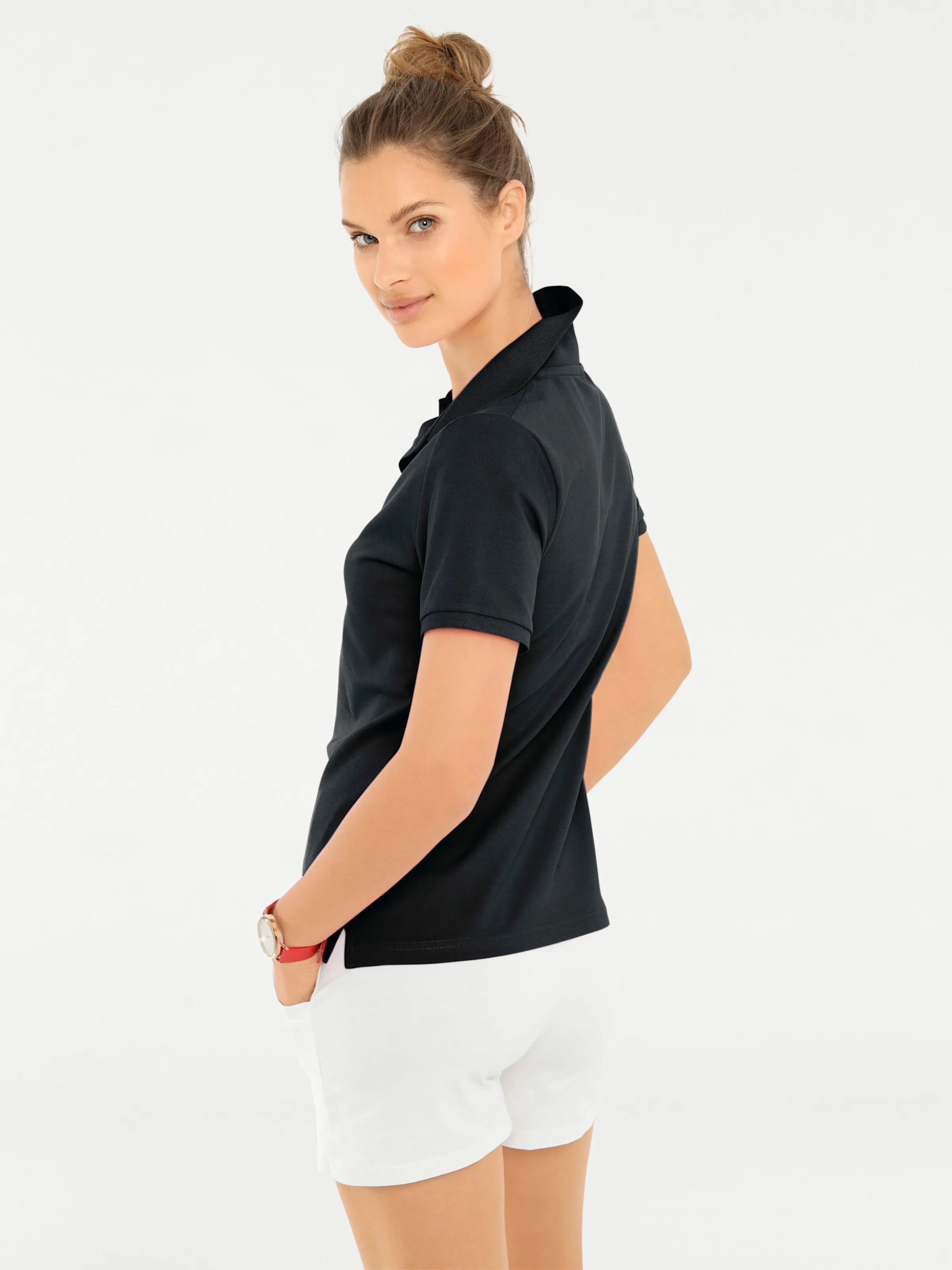 heine Poloshirt in schwarz