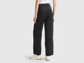 Hose flare fit aus Samt