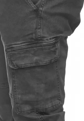 INDICODE JEANS Tapered Cargohose 'August' in Grey Denim