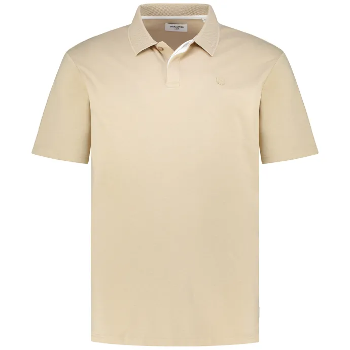 Jack&Jones Poloshirt aus Biobaumwolle, beige 