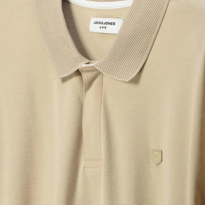 Jack&Jones Poloshirt aus Biobaumwolle, beige 