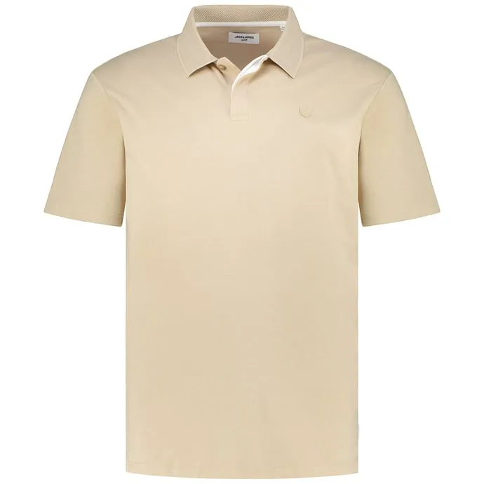 Jack&Jones Poloshirt aus Biobaumwolle, beige 