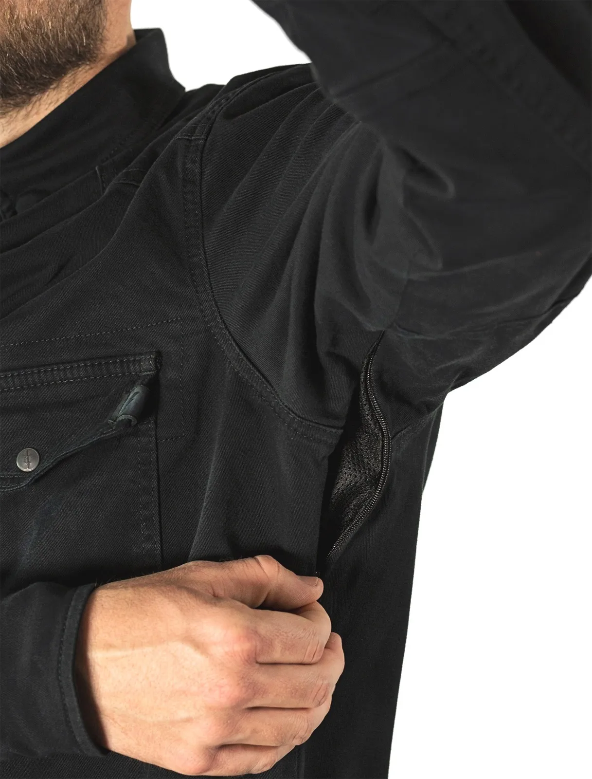 John Doe Motoshirt Motorrad Hemd schwarz
