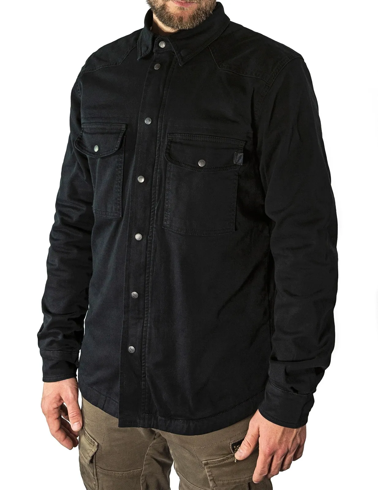 John Doe Motoshirt Motorrad Hemd schwarz