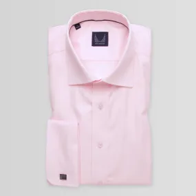 Klassisches Herrenhemd in hellem Rosa, und aus einem glatten Stoff gefertigt 15006