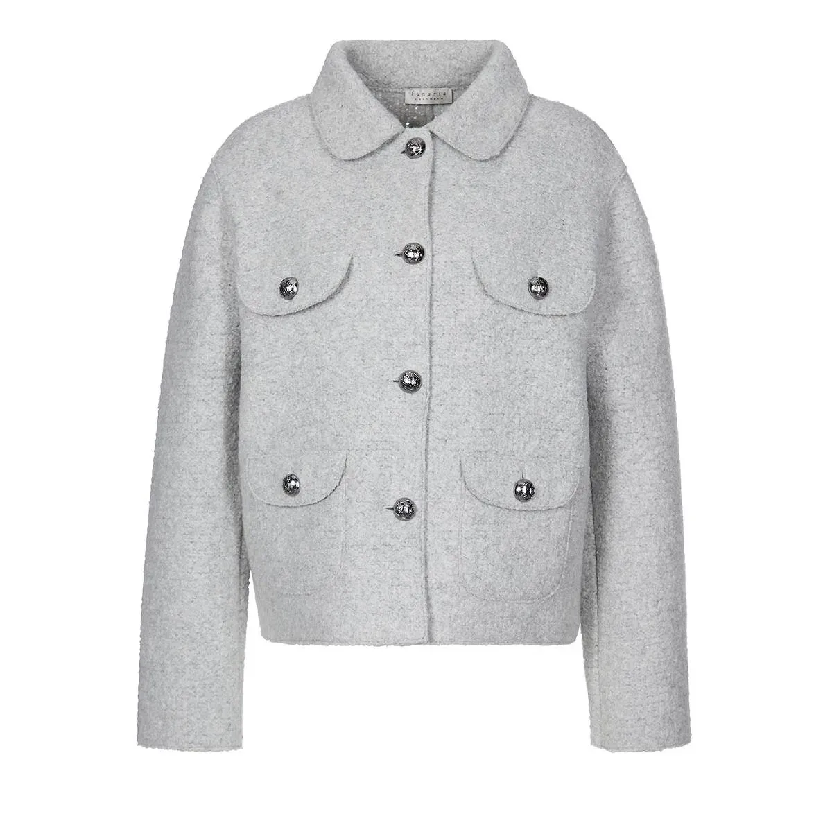   Lunaria Cashmere  Giacca 100% WS Special 7187 Grigio  Blouson 