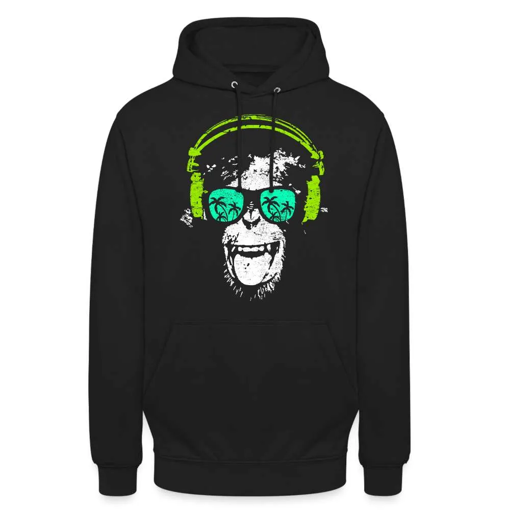 Lustiger DJ Alle mit Kopfhrer und Sonnenbrille - Lustige Hoodie