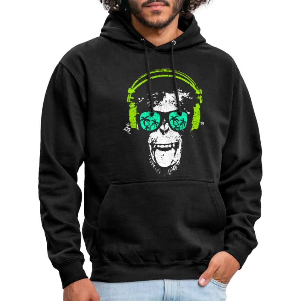 Lustiger DJ Alle mit Kopfhrer und Sonnenbrille - Lustige Hoodie