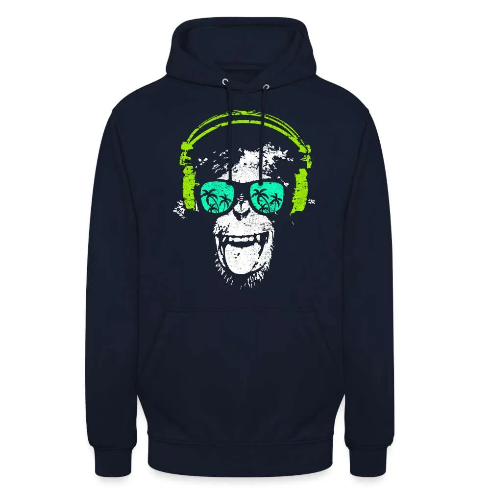 Lustiger DJ Alle mit Kopfhrer und Sonnenbrille - Lustige Hoodie