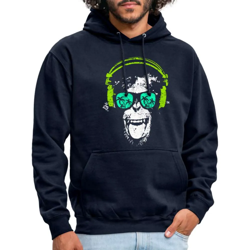 Lustiger DJ Alle mit Kopfhrer und Sonnenbrille - Lustige Hoodie
