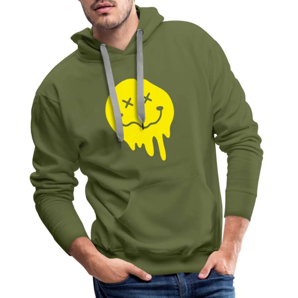 Lustiges Smiley zerlaufenes Emoji Mnner Premium Hoodie