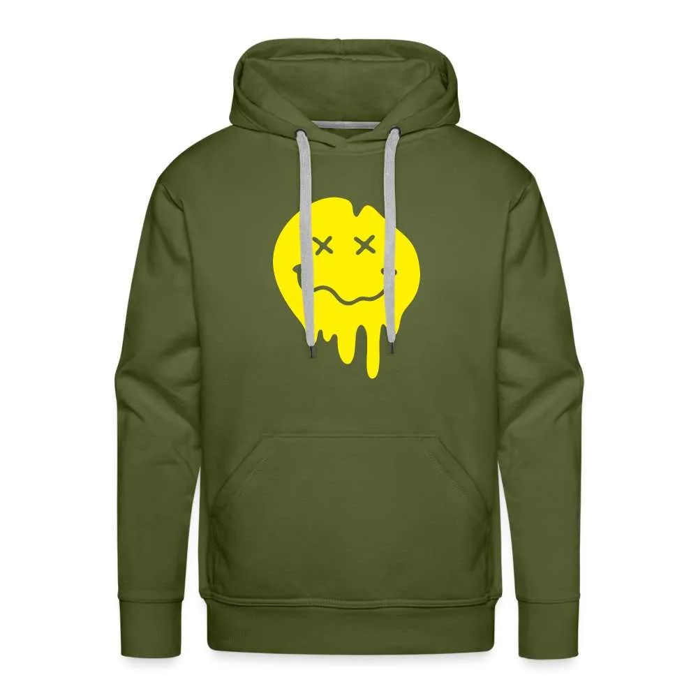 Lustiges Smiley zerlaufenes Emoji Mnner Premium Hoodie