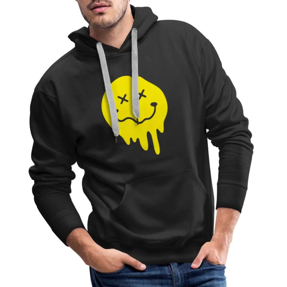 Lustiges Smiley zerlaufenes Emoji Mnner Premium Hoodie