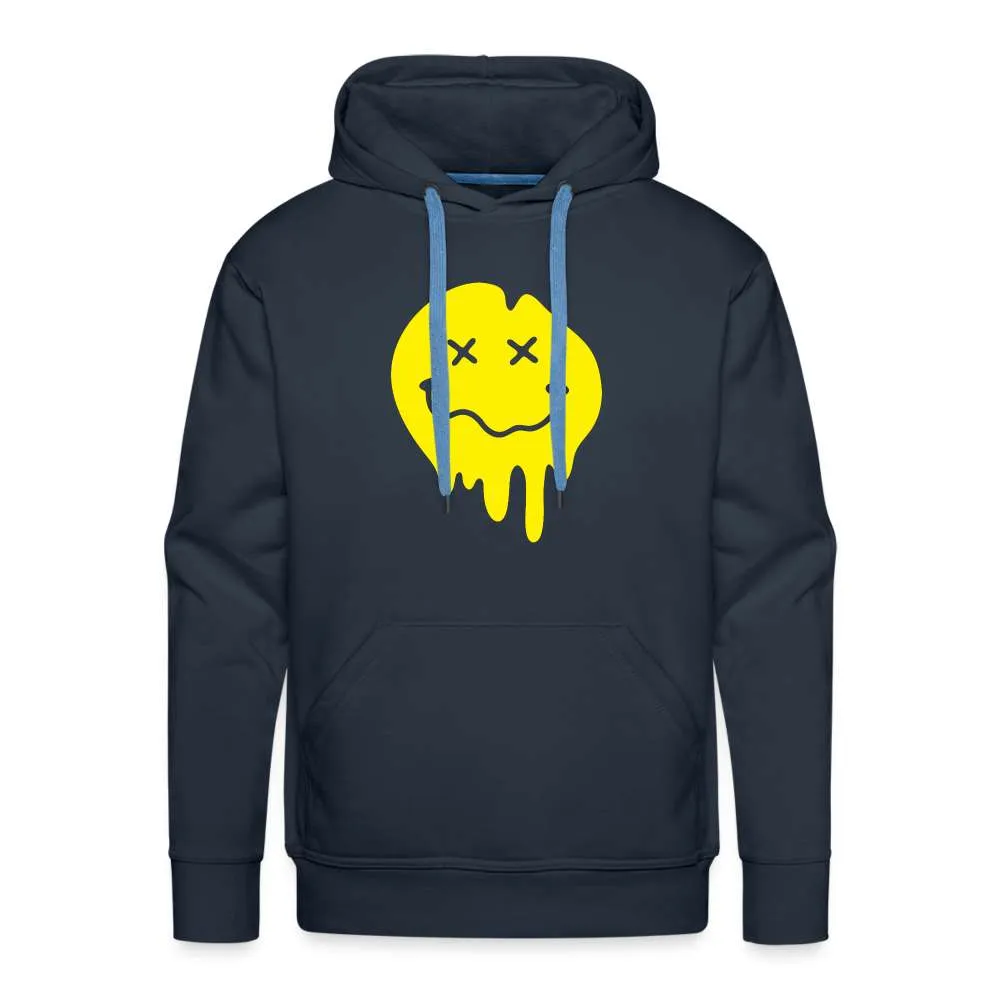 Lustiges Smiley zerlaufenes Emoji Mnner Premium Hoodie