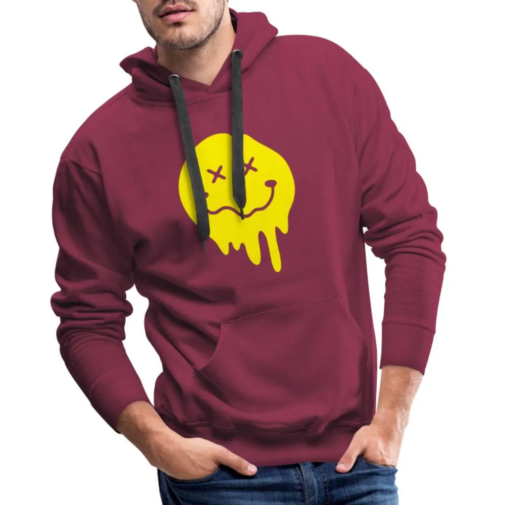Lustiges Smiley zerlaufenes Emoji Mnner Premium Hoodie