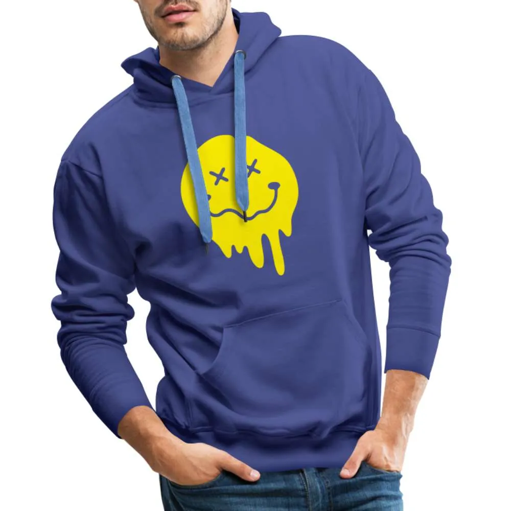 Lustiges Smiley zerlaufenes Emoji Mnner Premium Hoodie