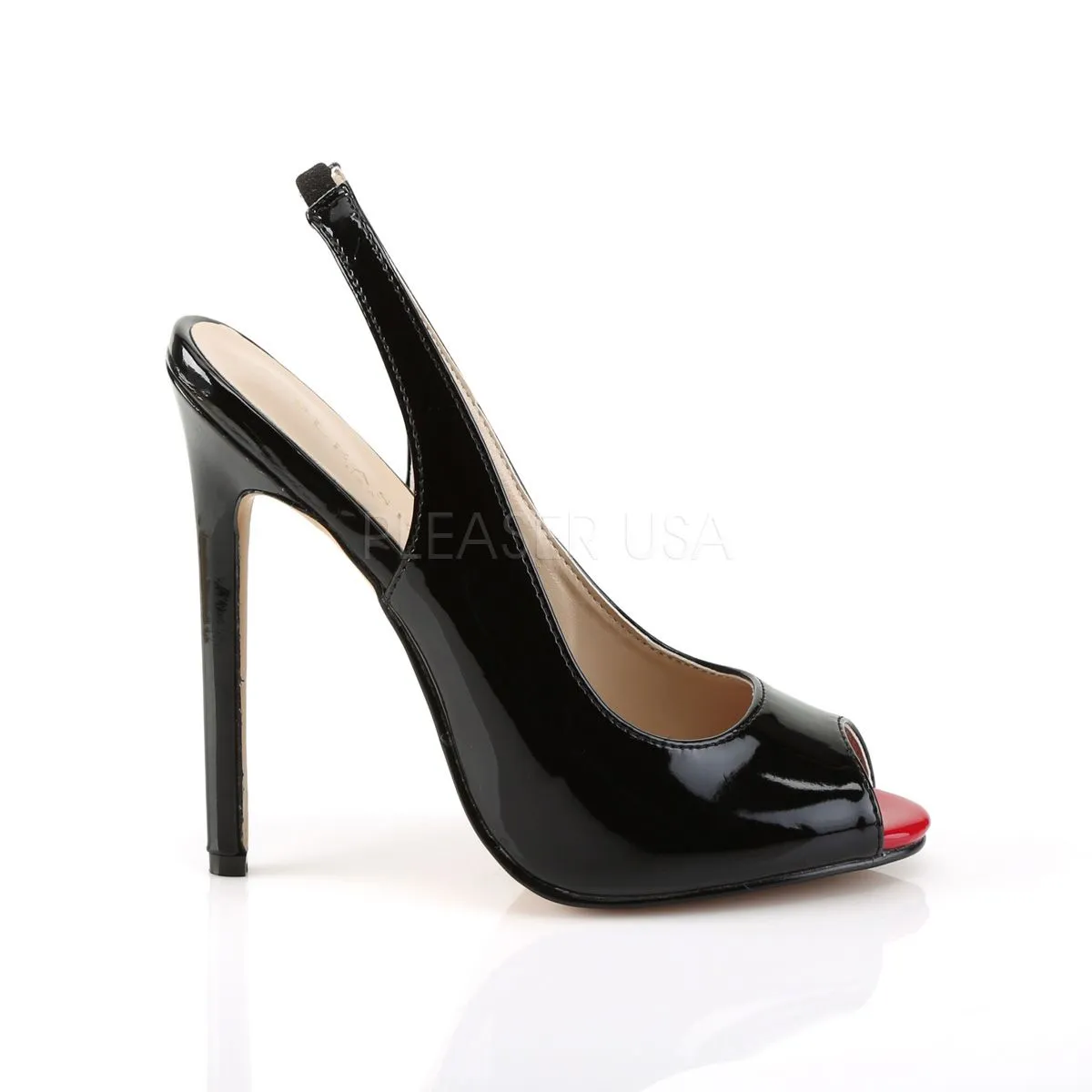 Peep Toe High Heels schwarz SEXY-08