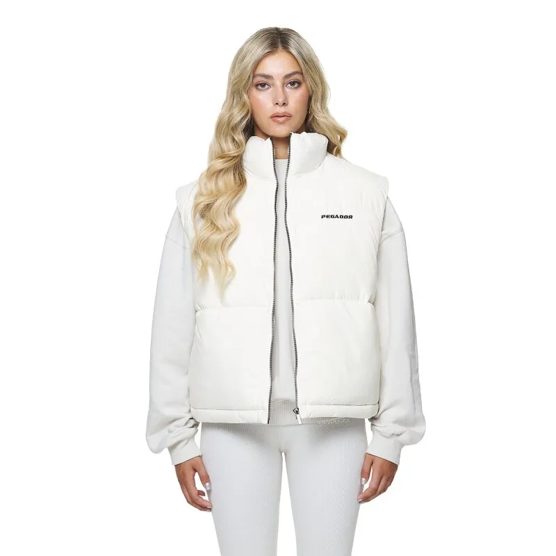 Pegador Damen Vest Priory Puffer bone white