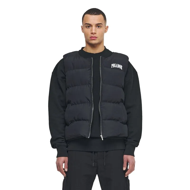 Pegador Herren Vest Aberdeen Round Neck Puffer black ink
