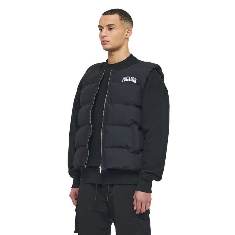 Pegador Herren Vest Aberdeen Round Neck Puffer black ink