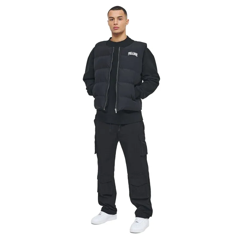 Pegador Herren Vest Aberdeen Round Neck Puffer black ink