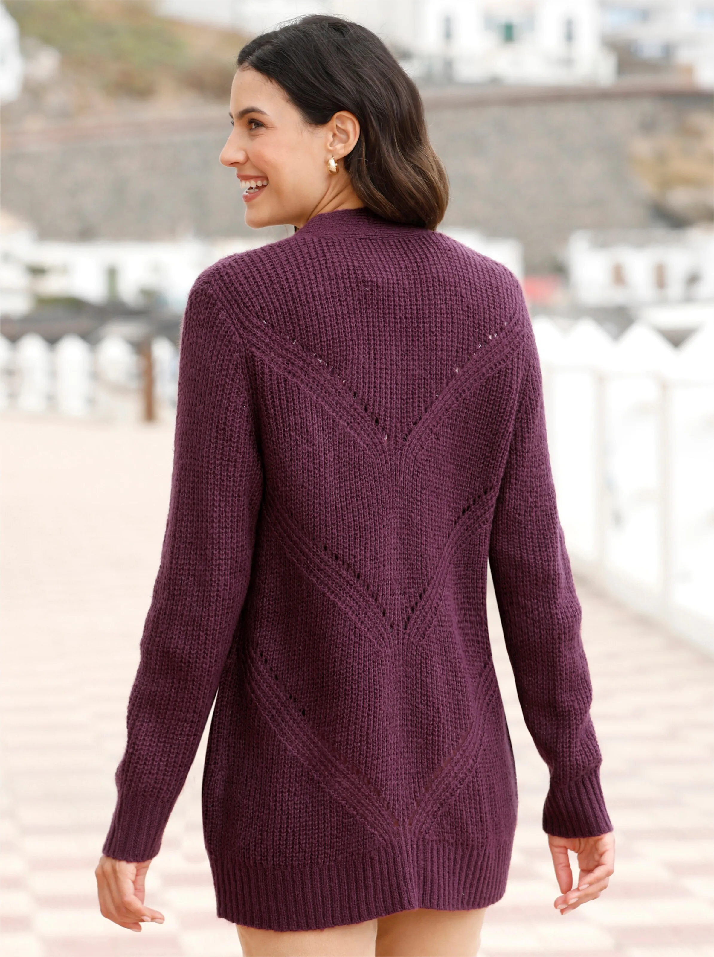 Strickjacke in burgund