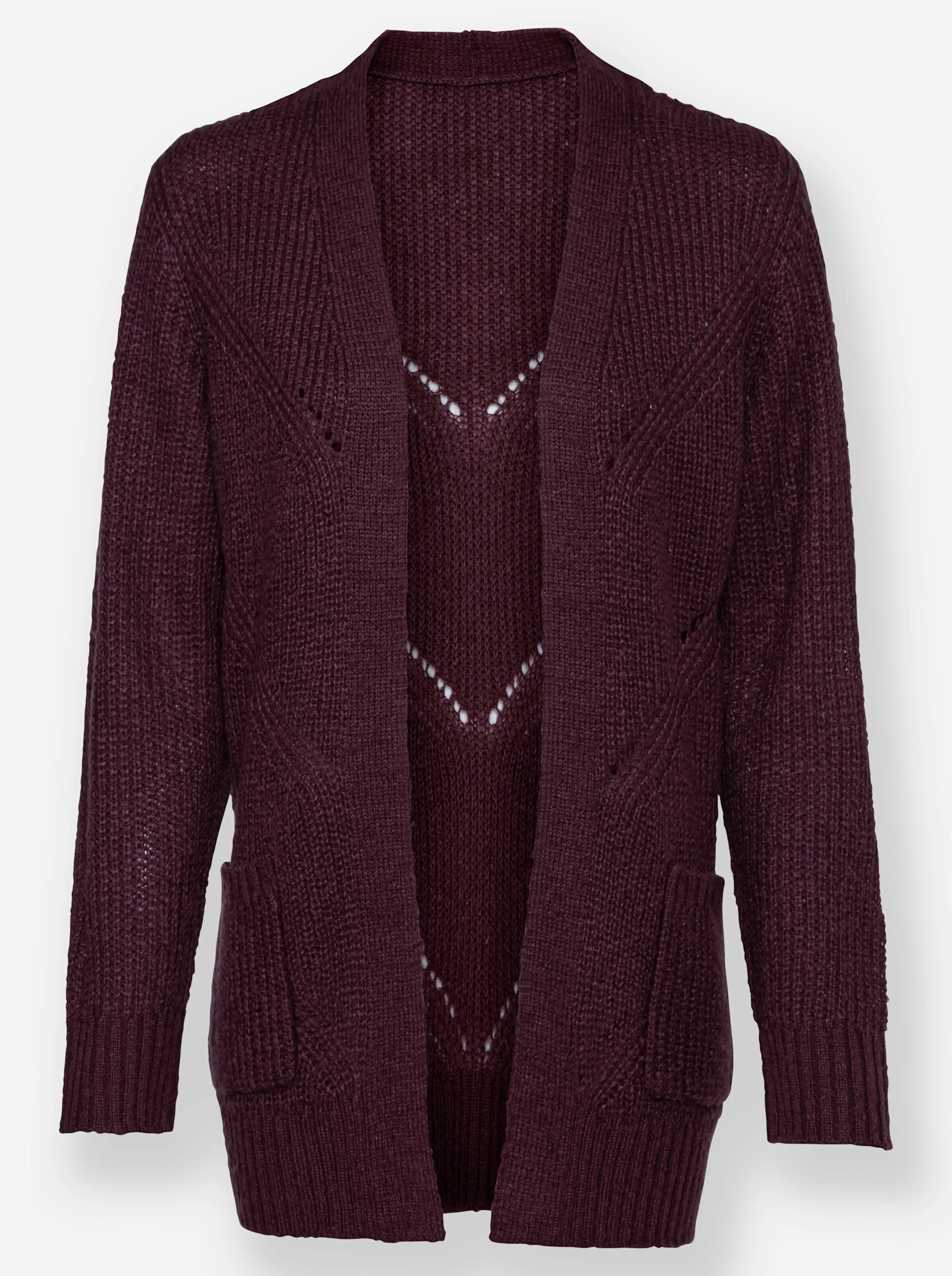 Strickjacke in burgund