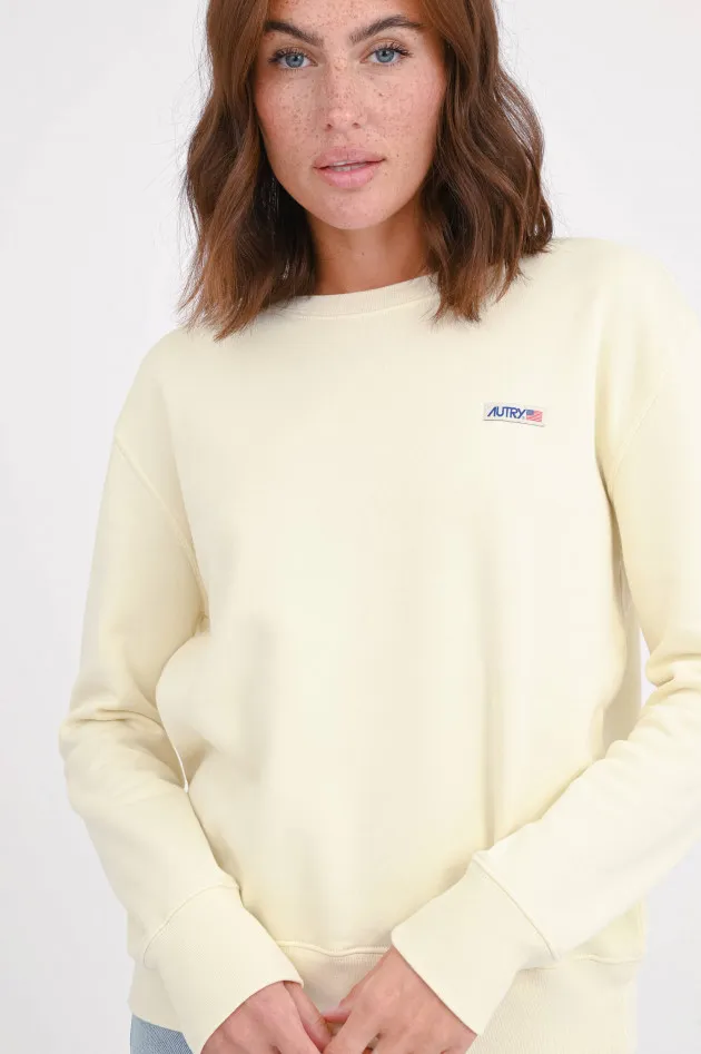 Sweatshirt mit Logo in Vintage White