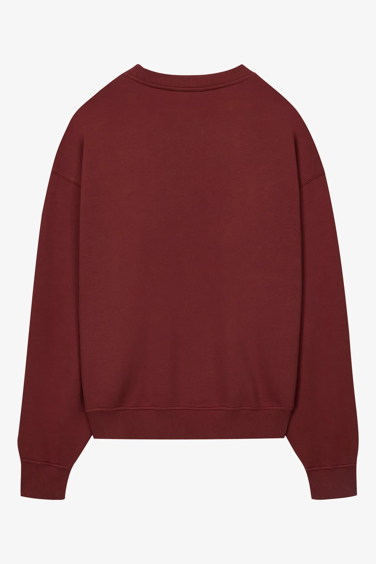 VOGUE Sweatshirt Bordeaux mit bunter Logo-Stickerei