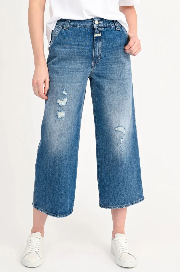 Wide Fit Jeans MELFORT in Mittelblau