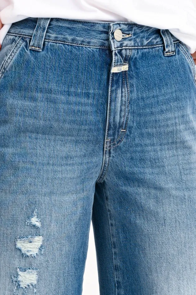 Wide Fit Jeans MELFORT in Mittelblau