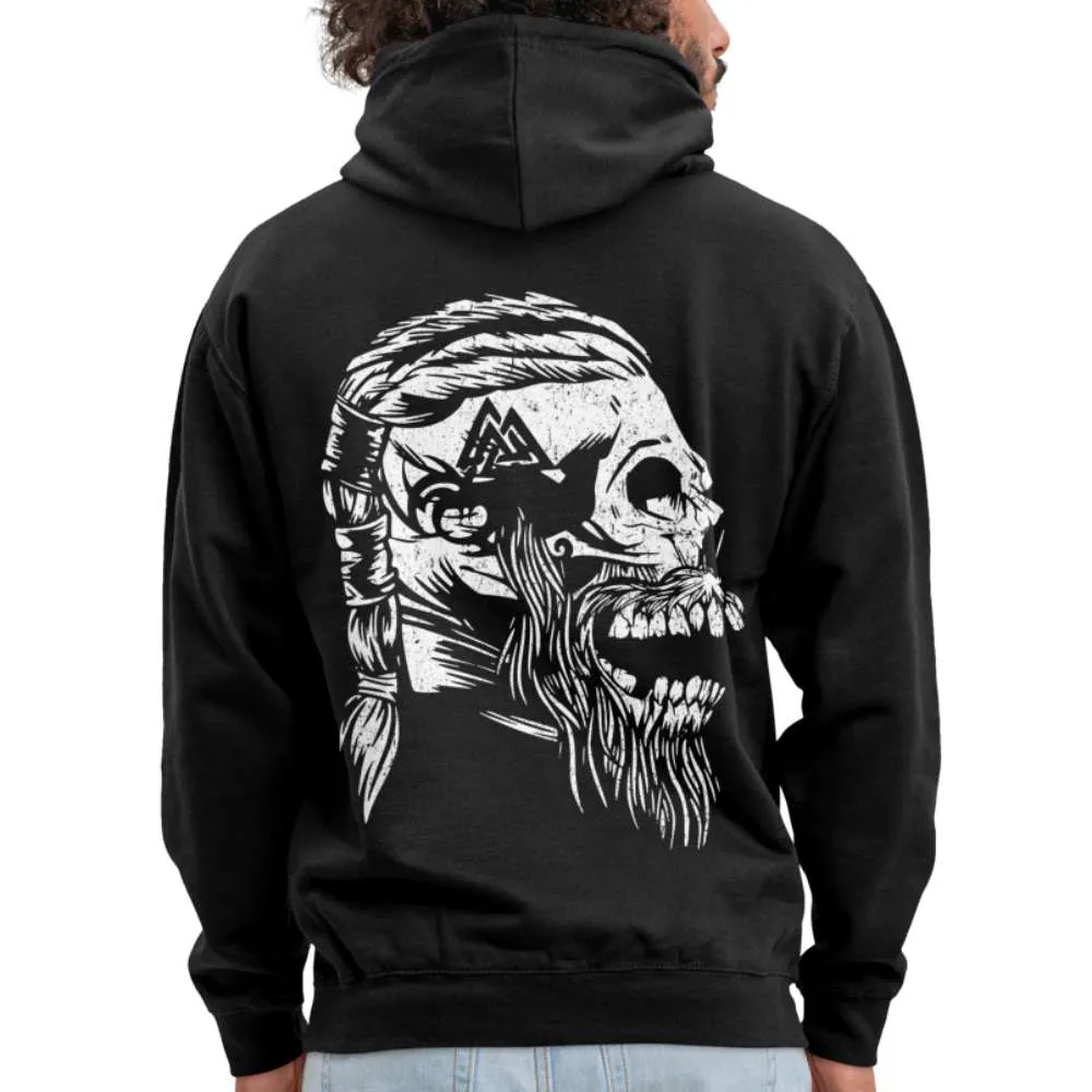 Wikinger Totenkopf Rückendruck Hoodie