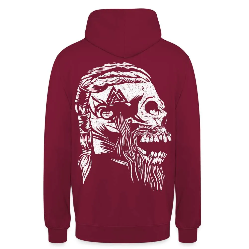 Wikinger Totenkopf Rückendruck Hoodie