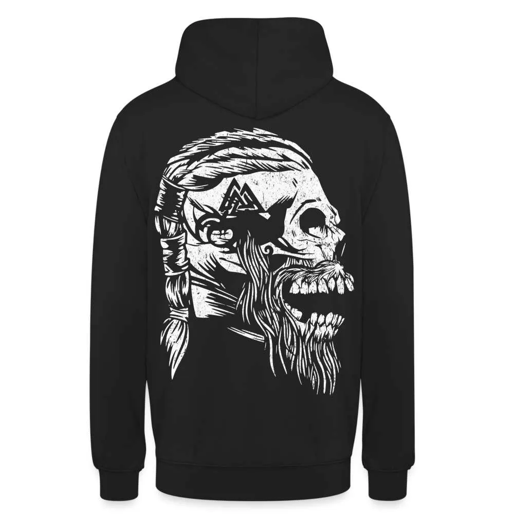 Wikinger Totenkopf Rückendruck Hoodie