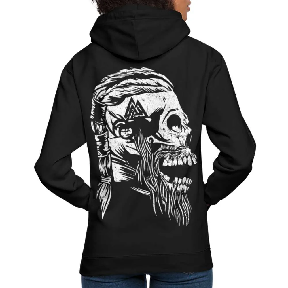 Wikinger Totenkopf Rückendruck Hoodie