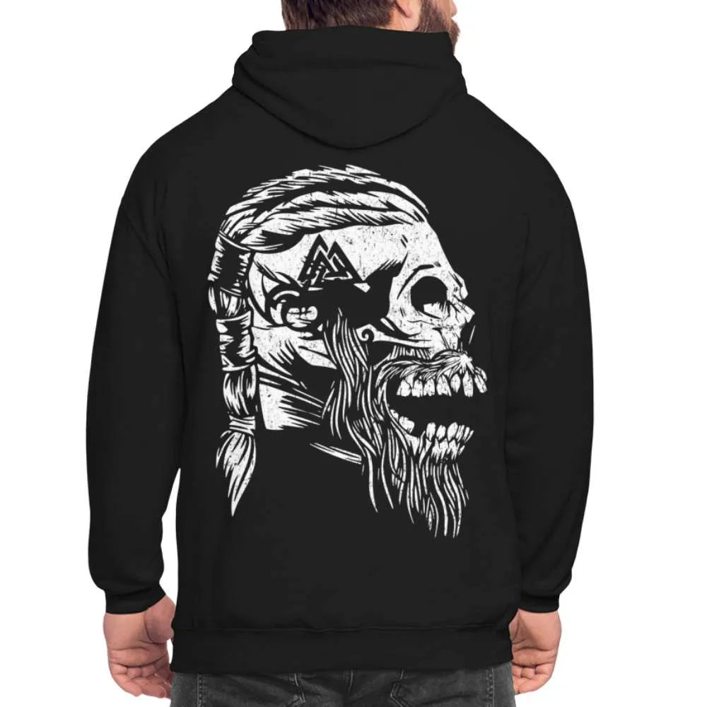 Wikinger Totenkopf Rückendruck Hoodie