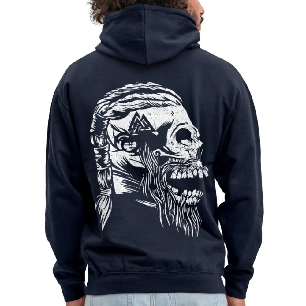 Wikinger Totenkopf Rückendruck Hoodie