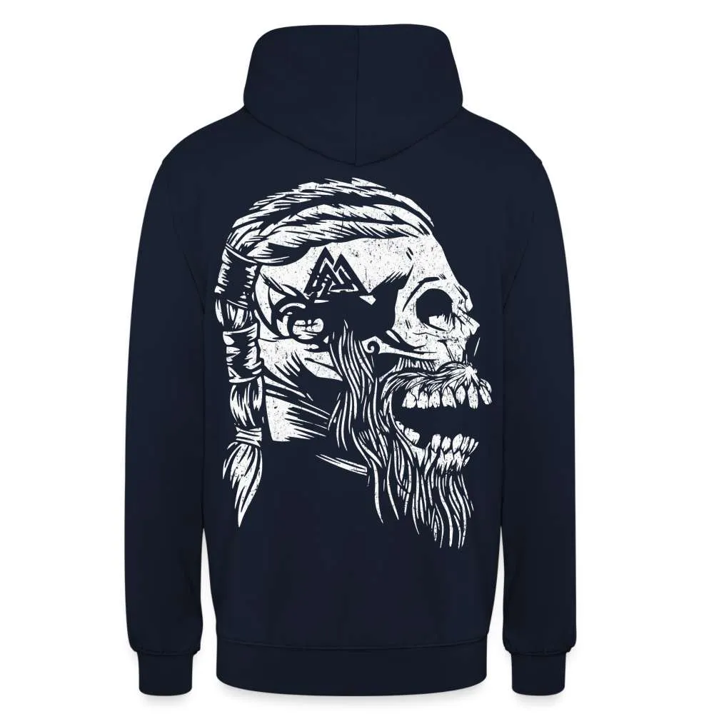 Wikinger Totenkopf Rückendruck Hoodie