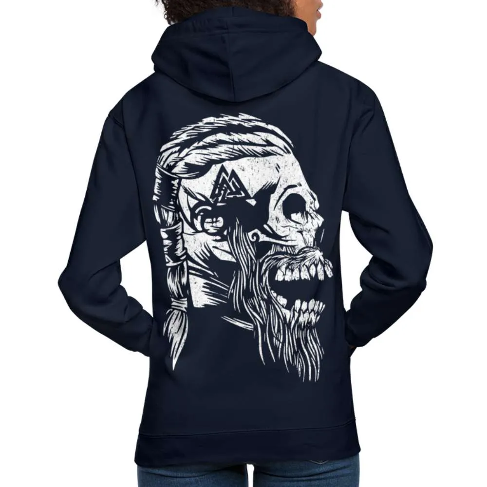 Wikinger Totenkopf Rückendruck Hoodie