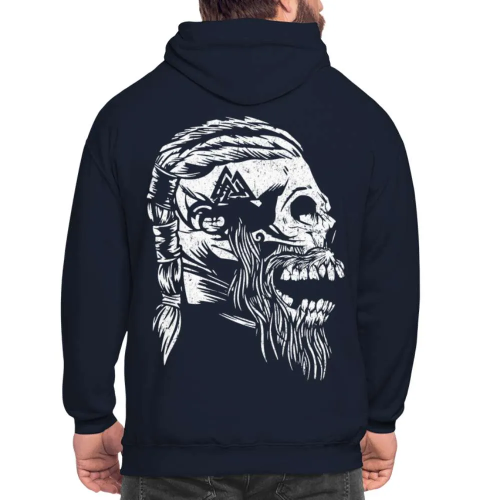 Wikinger Totenkopf Rückendruck Hoodie