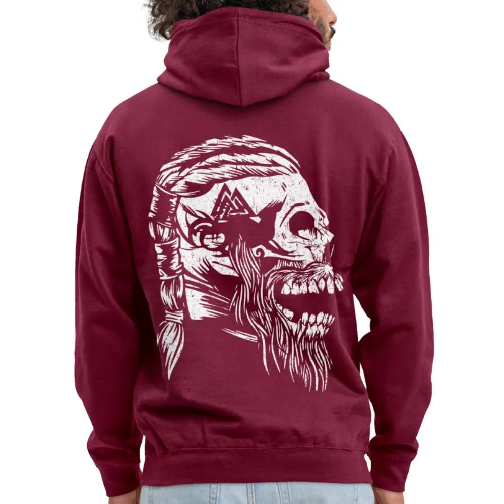 Wikinger Totenkopf Rückendruck Hoodie